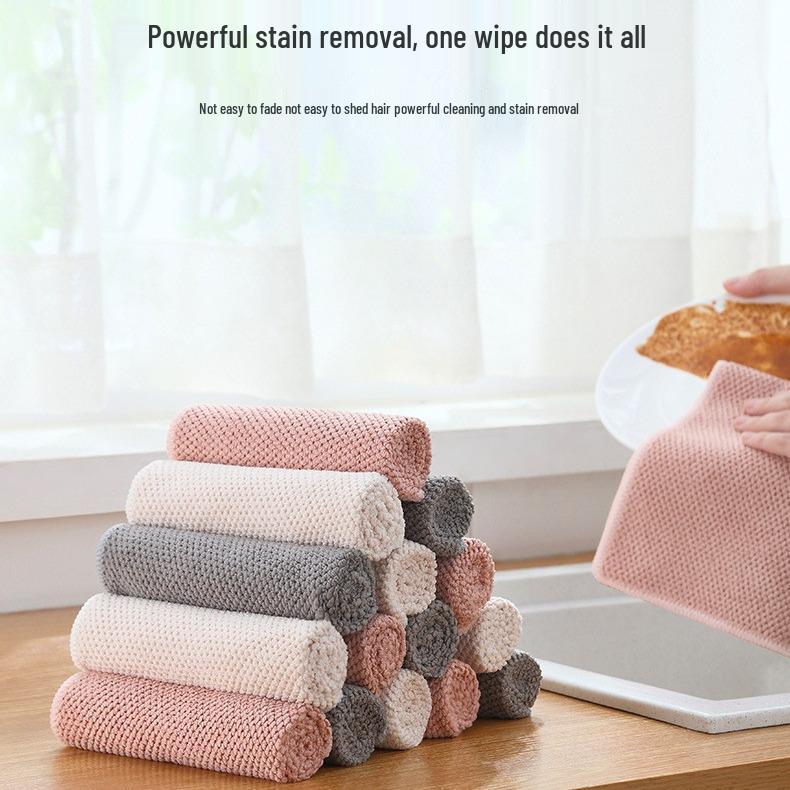 Кухонная салфетка из кукурузного волокна, не оставляющая ворсинок, многофункциональная - Легко моющаяся ленивая тряпка