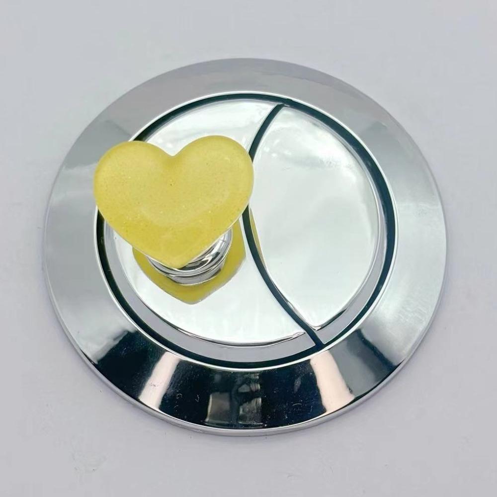 Heart Shape Toilet Press Glitter Water Press Flush Button Fashion Toilet Button Women