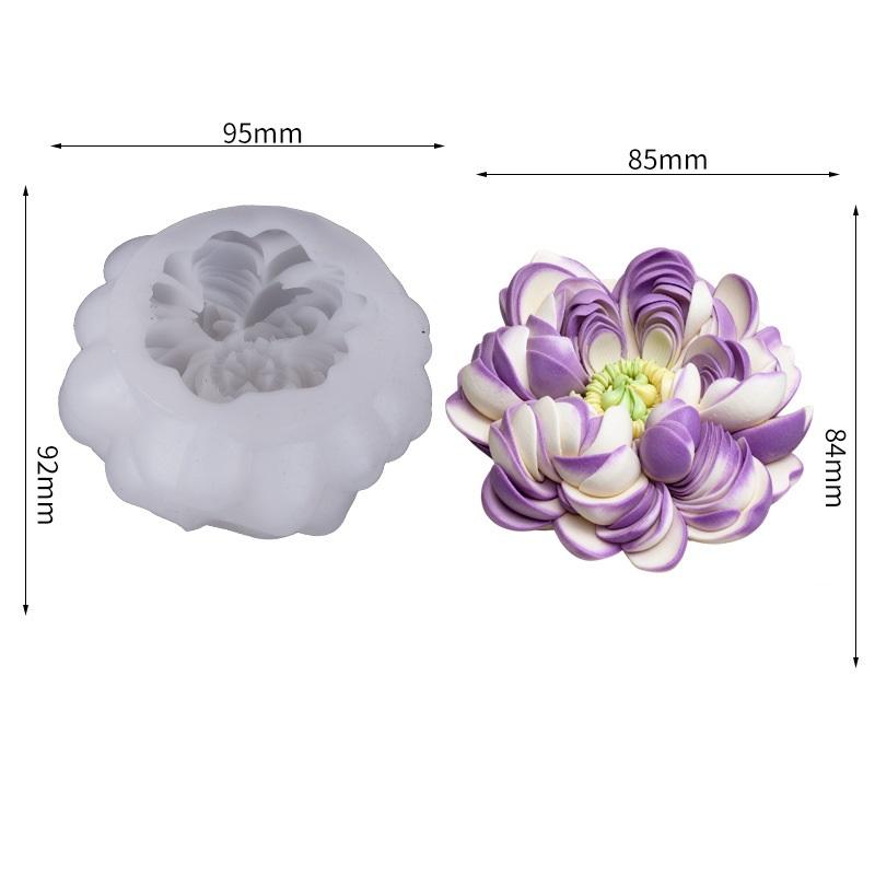 3D Форма Цветка DIY Формы для Ледяных Десертов, Желе, Конфет, Шоколада, Сахарной Глазури, Силиконовые Формы Цветы, Силиконовая Форма для Мыла, Кухня