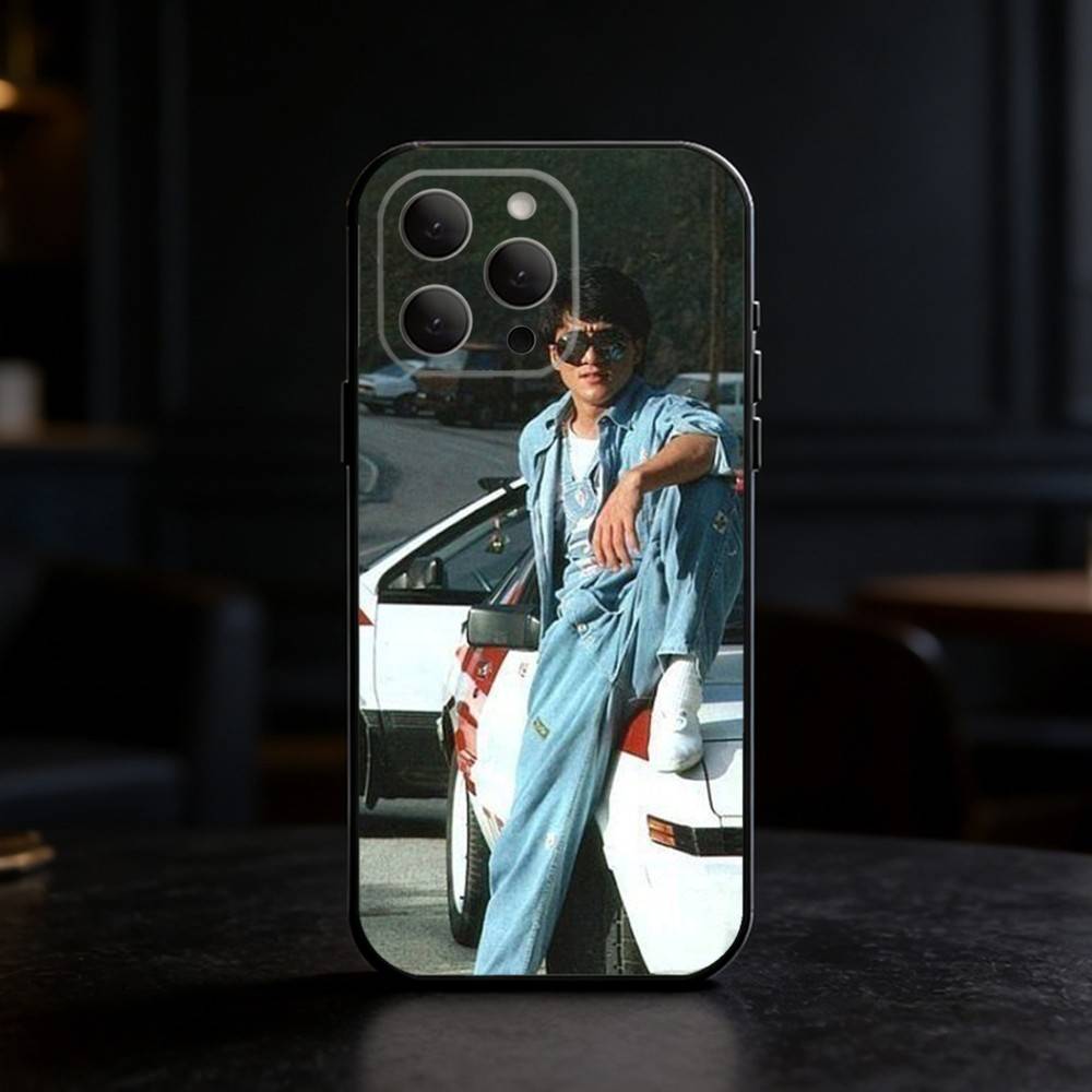 Чехол для телефона со звездой кунг-фу Джеки Чаном Для iPhone 17,16,15,14,13,12,11 Plus,Pro Max,SE4 Мягкий силиконовый черный чехол