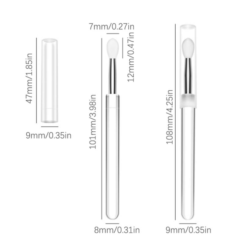 Портативный аппликатор для блеска для губ, многофункциональные силиконовые кисти для губ с пылезащитным колпачком