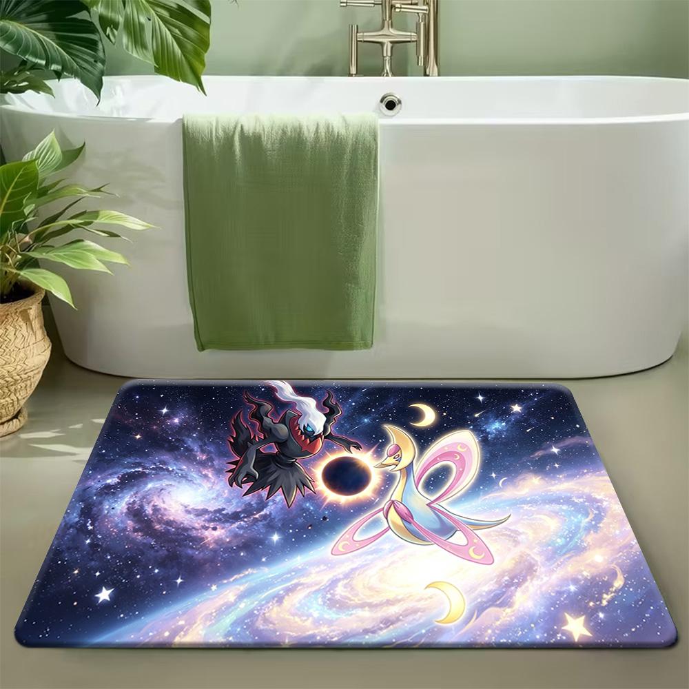 Pokemon Ash & Pikachu Thunderbolt Print Non-Slip Floor Mat Doormat
