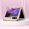 For Samsung Galaxy Z Flip5 5G Case Electroplated Design Glitter Leather+PC Phone Cover