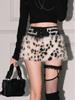 2026 Women's Leopard Print Low-Waist A-Line Mini Skirt – Spicy American Style, Plush, Anti-Exposure, Hip-Hugging