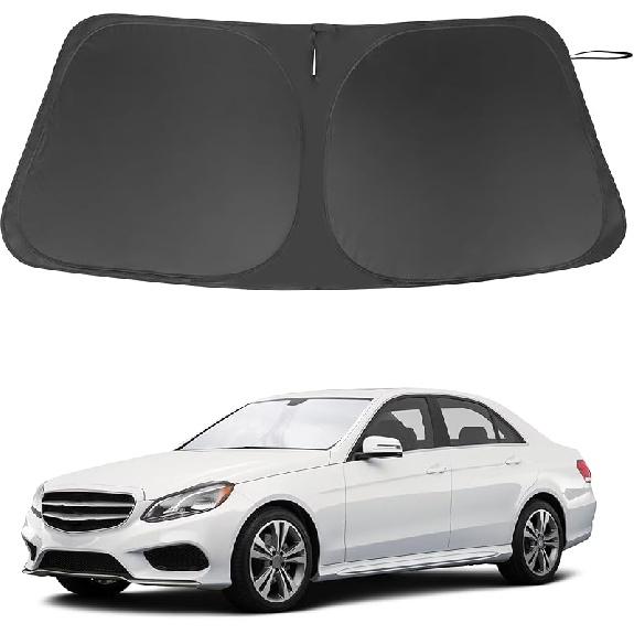 TINGLU Солнцезащитный козырек для Tesla Model X Tesla X 2016-2024 2025 Аксессуары Солнцезащитный козырек на лобовое стекло Защита от УФ-лучей Накидка на солнцезащитный козырек С