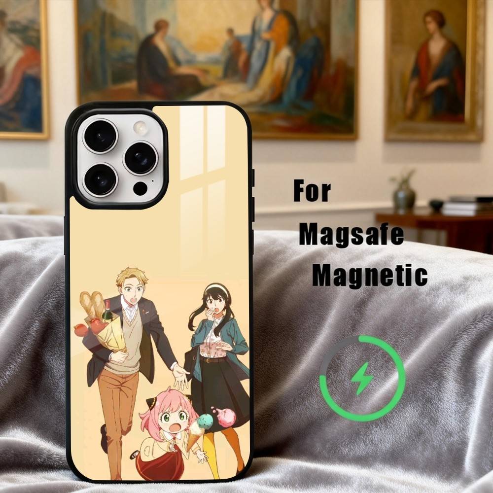 Чехол для телефона S-Spy X F-Family-Y A-Anime для iPhone 17,16,15,14,13,12,Plus,Pro,Max с магнитной беспроводной зарядкой MagSafe