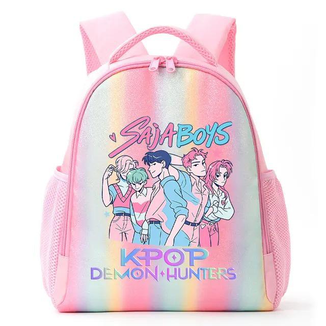 K-Pop Anime Demon & Witch Hunter Student Rainbow Backpack (HUNTR/X)