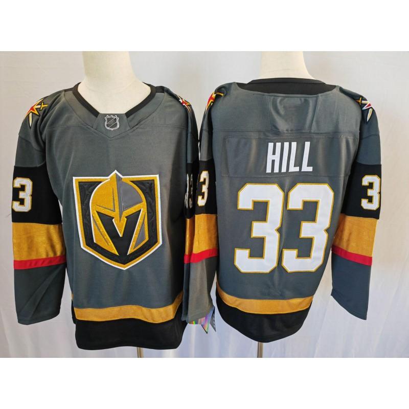 Hockey Jersey Mens Team Sports Uniform Custom Number 33 71 Gold Gray Adult Ice Apparel Practice Game