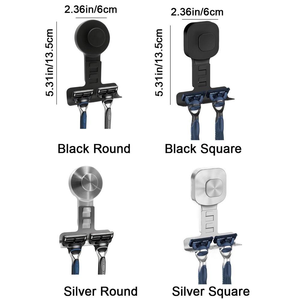 No drilling Shaver Storage Rack Stainless Steel Shaver Hanging Rack Shower Wall Hook Bathroom