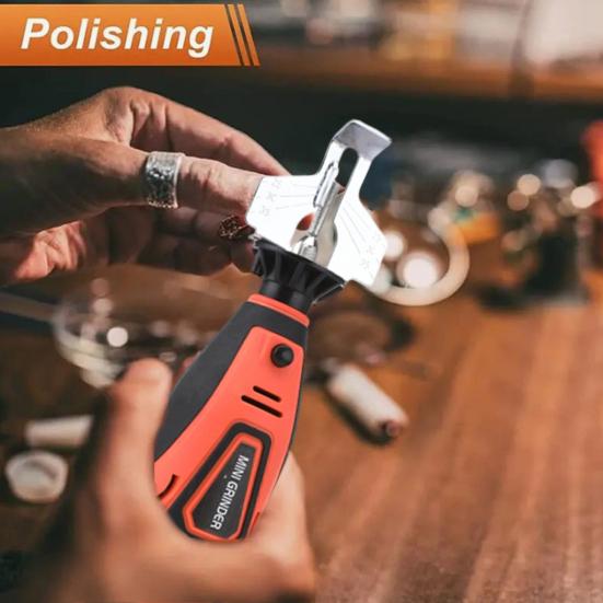 Беспроводная точилка для цепной пилы с аккумулятором 12 В, перезаряжаемый шлифовальный станок, регулируемая скорость, набор для заточки цепи