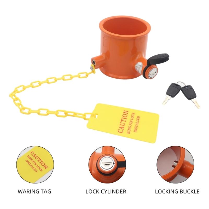 Надежный стопорный штифт, алюминиевое устройство безопасности прицепа, устойчивый к атмосферным воздействиям замок, простая установка для прицепов, автофургонов