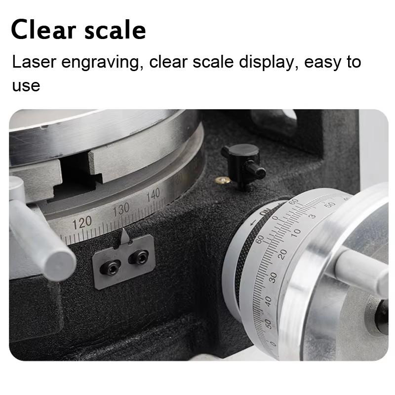 3/4 Jaw 80mm Chuck 4'' Vertical and Horizontal Indexing Plate Rotary Table for Precision Milling Machine Indexing Head
