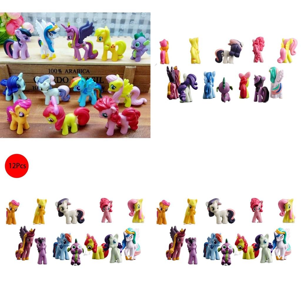 Набор из 12 фигурок My Little Pony, топперы для торта, украшения для дома, подарки