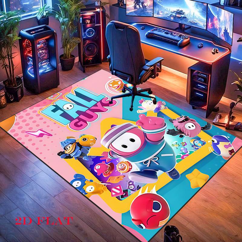 Fall Guys Carpet Rug for Living Room Bedroom Home Sofa Decoration,Kids play Nonslip Floor Mat
