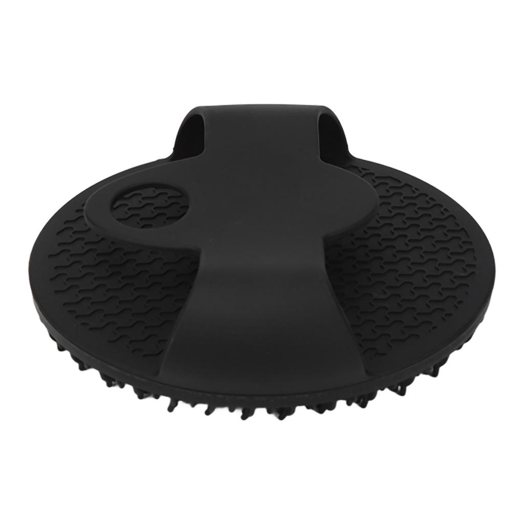 Силиконовая щетка для ванны и тела, нежная отшелушивающая многофункциональная черная круглая щетка для тела