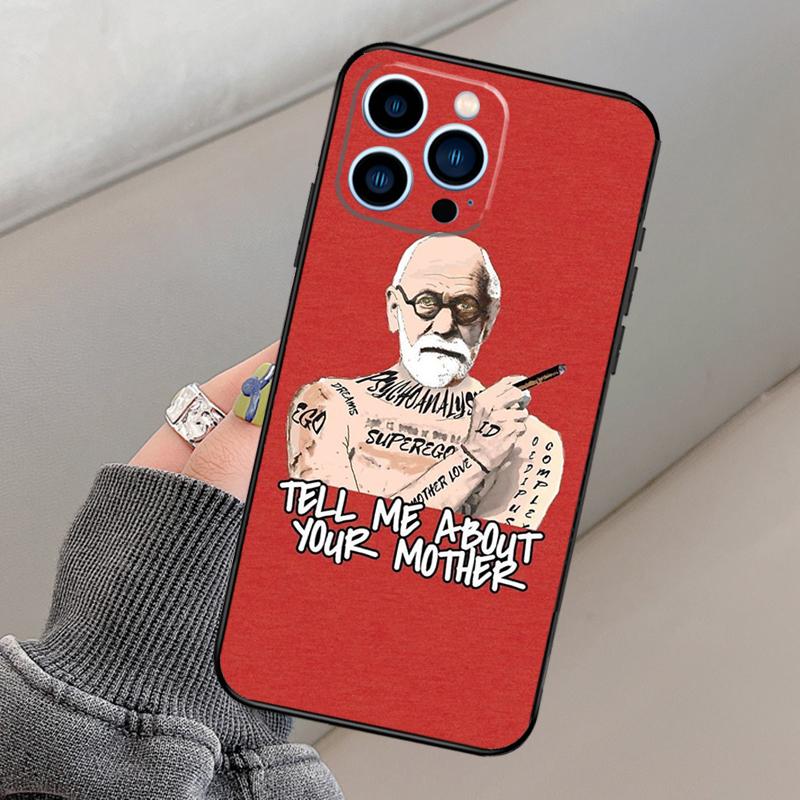 Чехол Sigmund Freud для iPhone 14 15 16 Pro Max 13 12 11 X XR XS Plus 12 13 Mini Мягкая задняя крышка