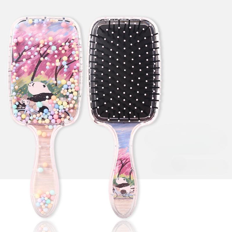 Kawaii щетка для волос для маленьких девочек, расческа для волос с милыми животными, пандой, единорогом для детей, массажная расческа на воздушной подушке, инструмент для ухода за волосами для девочек