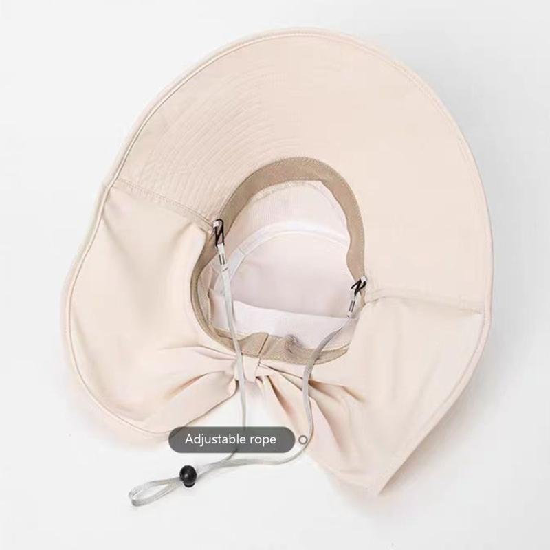 Дышащая шляпа от солнца для женщин, шляпа с защитой шеи и откидной частью для шеи, широкополая шляпа, регулируемая модная спортивная шляпа