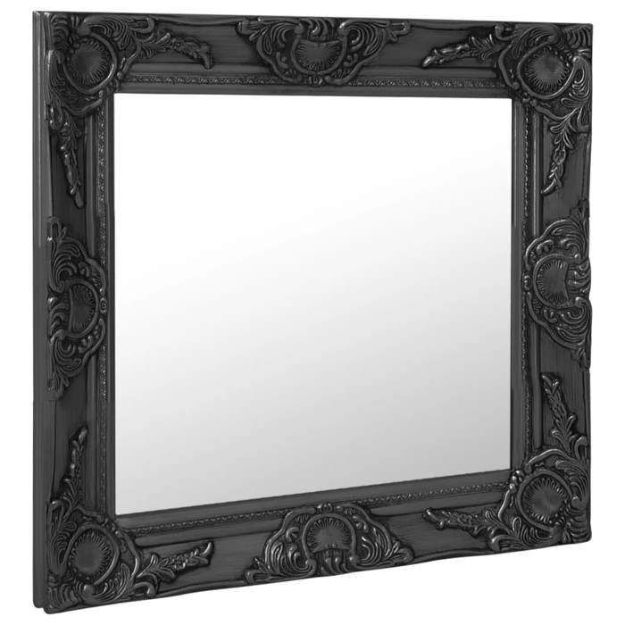 VidaXL Wall Mirror Baroque Style 50x50 Cm Black 320315
