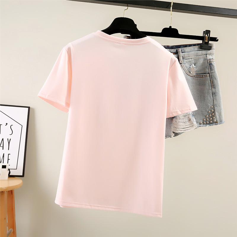 Summer Casual Loose Student T Shirt Women's Harajuku Letter Print Short Sleeve T-shirts Women Y2k Tops