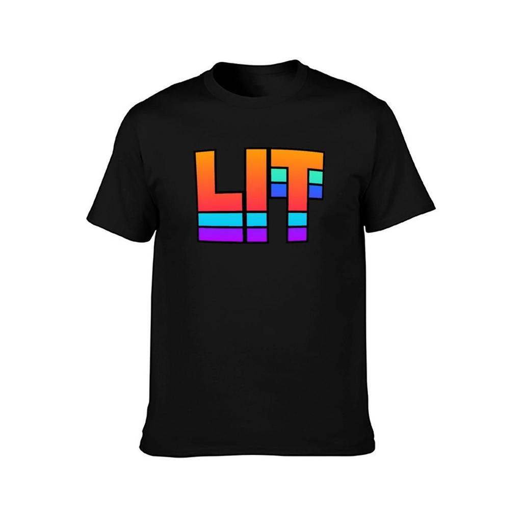 LIT EDM Rave Design TShirt Casual Loose Fit Short Sleeve TShirt