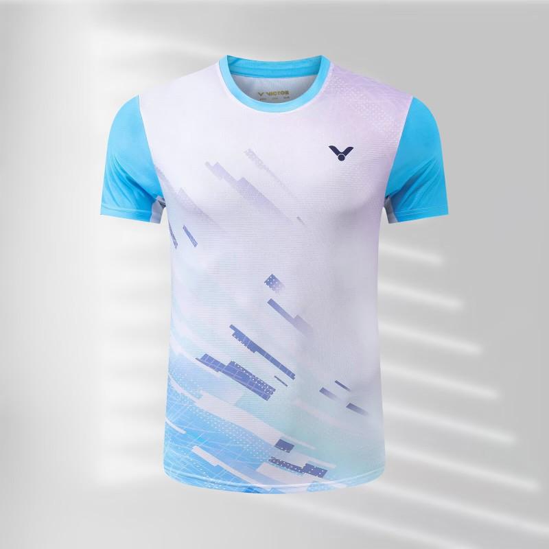 Unisex Quick-Dry Badminton T-Shirt Training Competition Sporty Breathable Short Sleeve Top Men Women