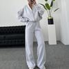 Женский осенне-зимний повседневный кардиган однотонного цвета, спортивный костюм, модный уличный стиль, куртка с длинными рукавами, длинные брюки, набор из двух предметов
