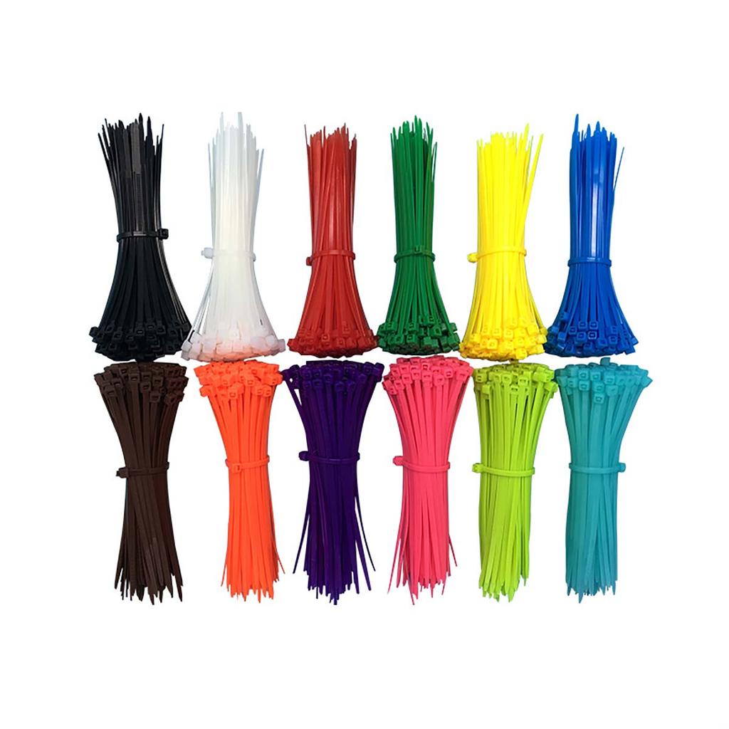 100pcs Self-locking Nylon Small Cable Ties Width 2.0mm 3x150mm Zip Tie Wire Cords Fastens Red Yellow Blue Brown Black White Grey
