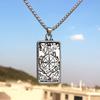 Stainless Steel Tarot Cards Necklace Vintage Tarot Jewelry Good Luck Amulet Pendants for Women