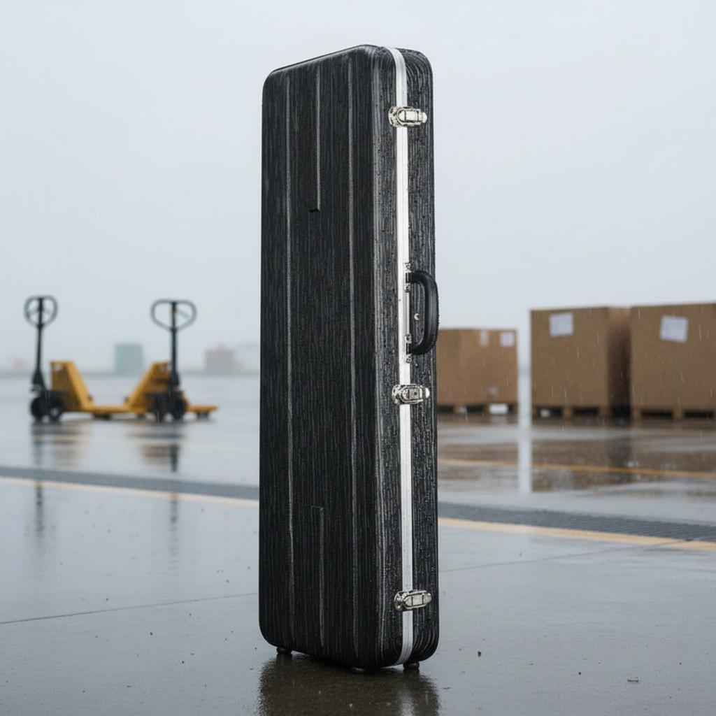 Electric Guitar Case Waterproof Electric Bass Guitar Case Portable Handle Lockable Latches For Air Travel Travel