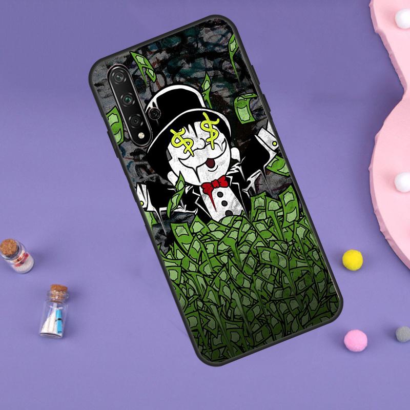 Dollar M-Monopolys Case For Huawei Nova Y70 Y60 Y61 Y90 Y91 5T 9 10 SE 3i 8i 11i 11 Pro P20 P40 P30 Lite Cover