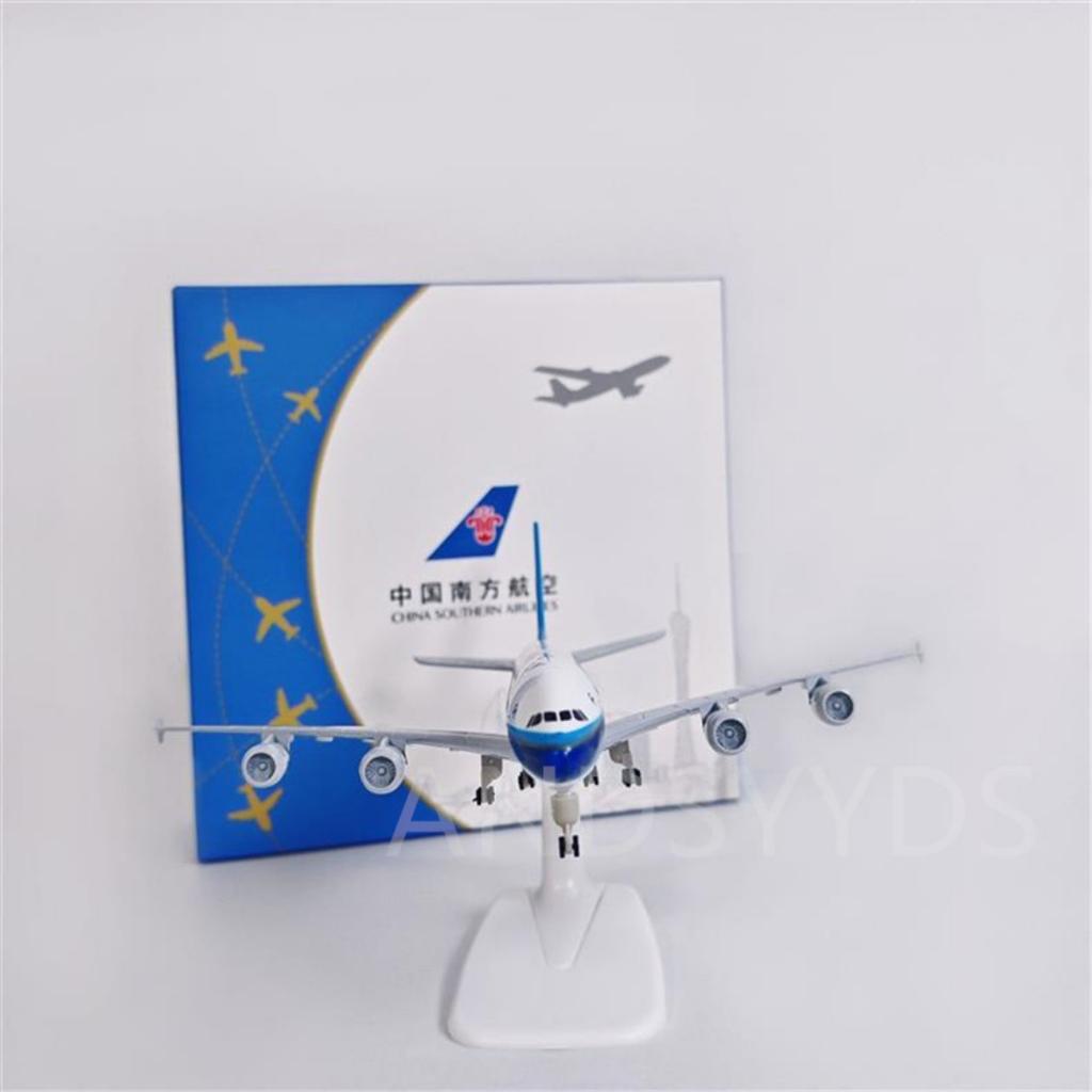 A380 China Southern Airlines 20cm 1/400 Scale Metal Alloy Aircraft Model Miniature Airplanes Model With Plane Wheels and Stand