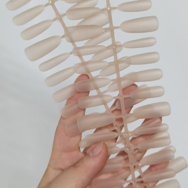 30Pcs Women Solid Color Fake Nails Medium-Long Nails Detachable Wearable Full Cover Manicure Press-On Nails