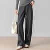 Женские повседневные брюки Fanzhen с высокой талией и широкими штанинами из смесовой шерсти
