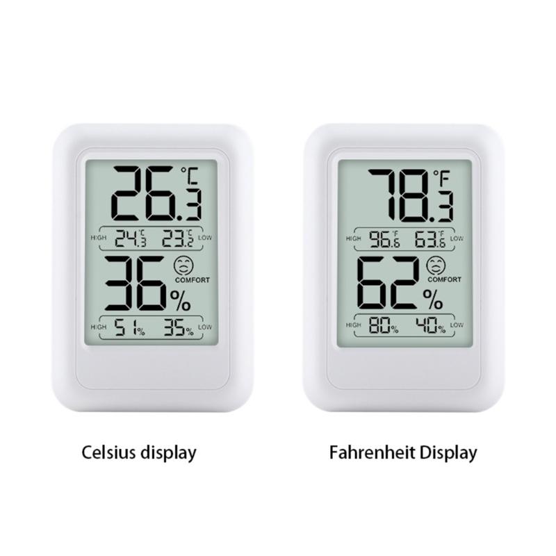 Высокоточные комнатные термометры Гигрометры Быстрые реакции Двойной дисплей Монитор влажности и температуры Легко читаемый