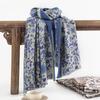 Autumn and Winter Printed Cashmere Scarf Elegant Printed Cashmere Handle Scarf Women's Warm Cold-proof Scarf