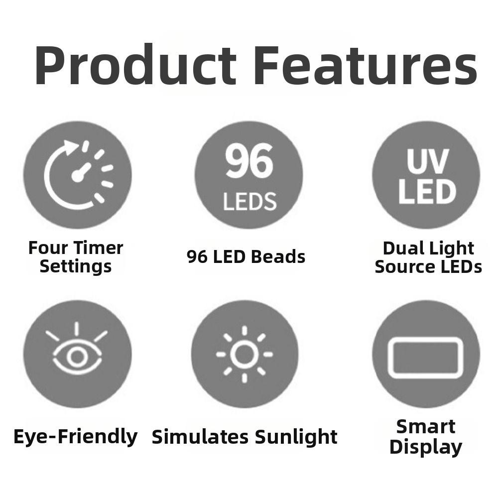 2IN1 Nail Dryer Lamp Flip Design UV LED Nail Light Versatile Nail Dryer Machine Beauty Shop