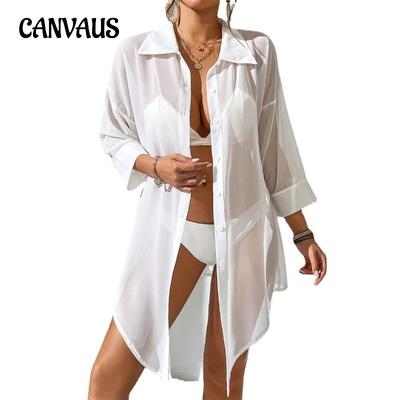 Женская рубашка из шифона ПОЛО Ветер Повседневная длинная рубашка