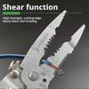 Multifunctional home wire stripper electrician pliers with voltage tester and