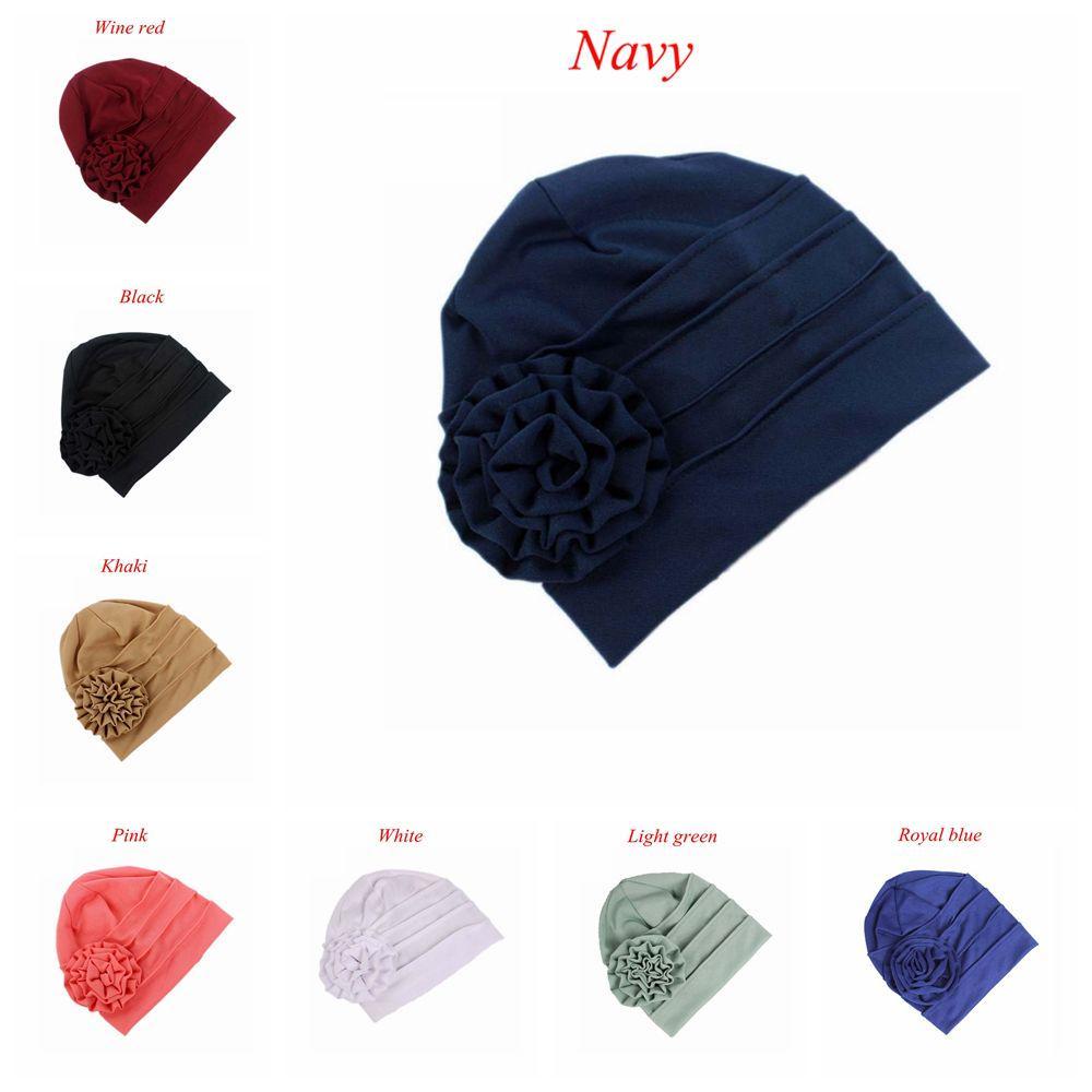 Женская мода на открытом воздухе, шляпа с цветком от рака, тюрбан для химиотерапии, шапка-бини, мешковатая кепка, хиджаб