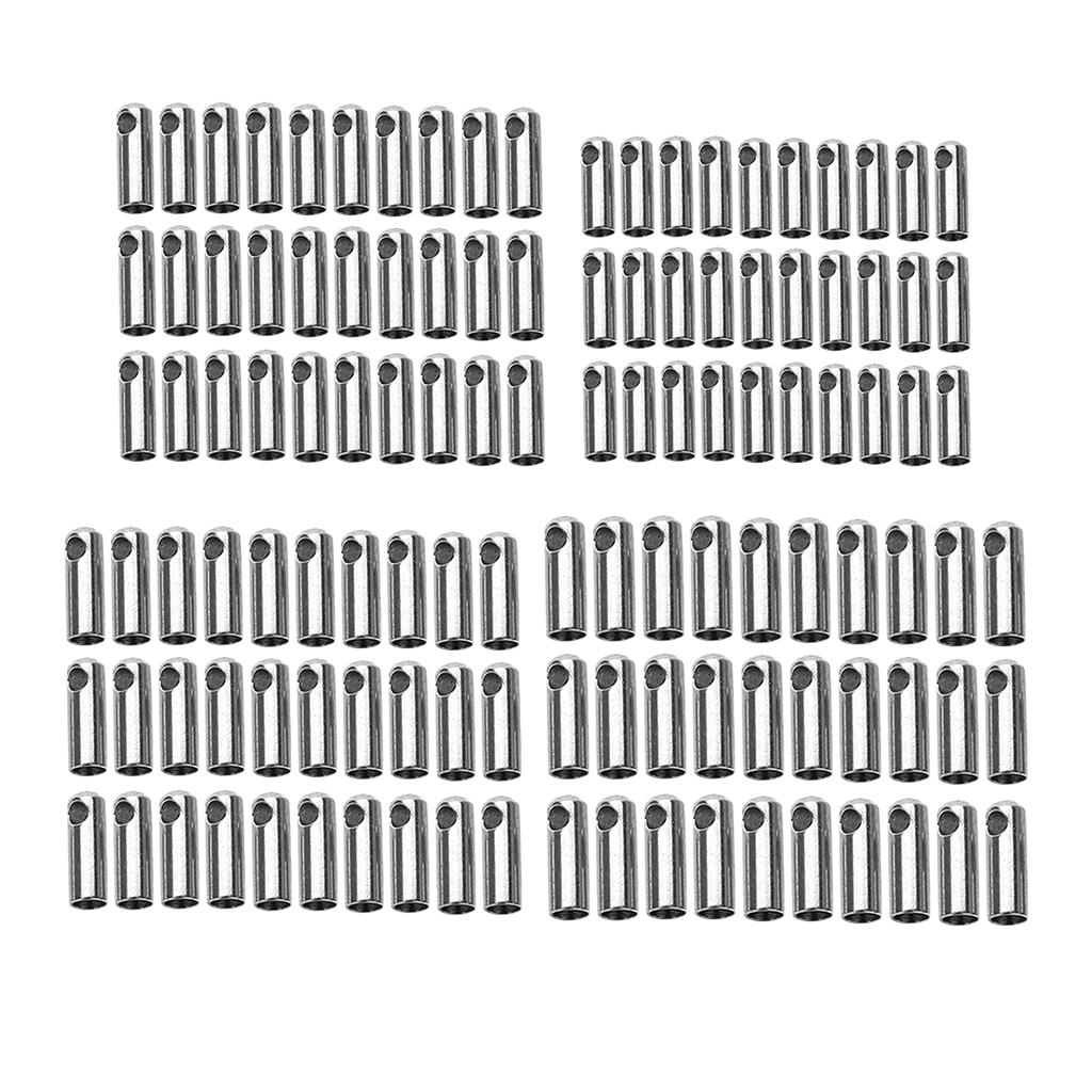 30 ювелирных застежек из нержавеющей стали, кожаный шнур, длина конца 1 мм