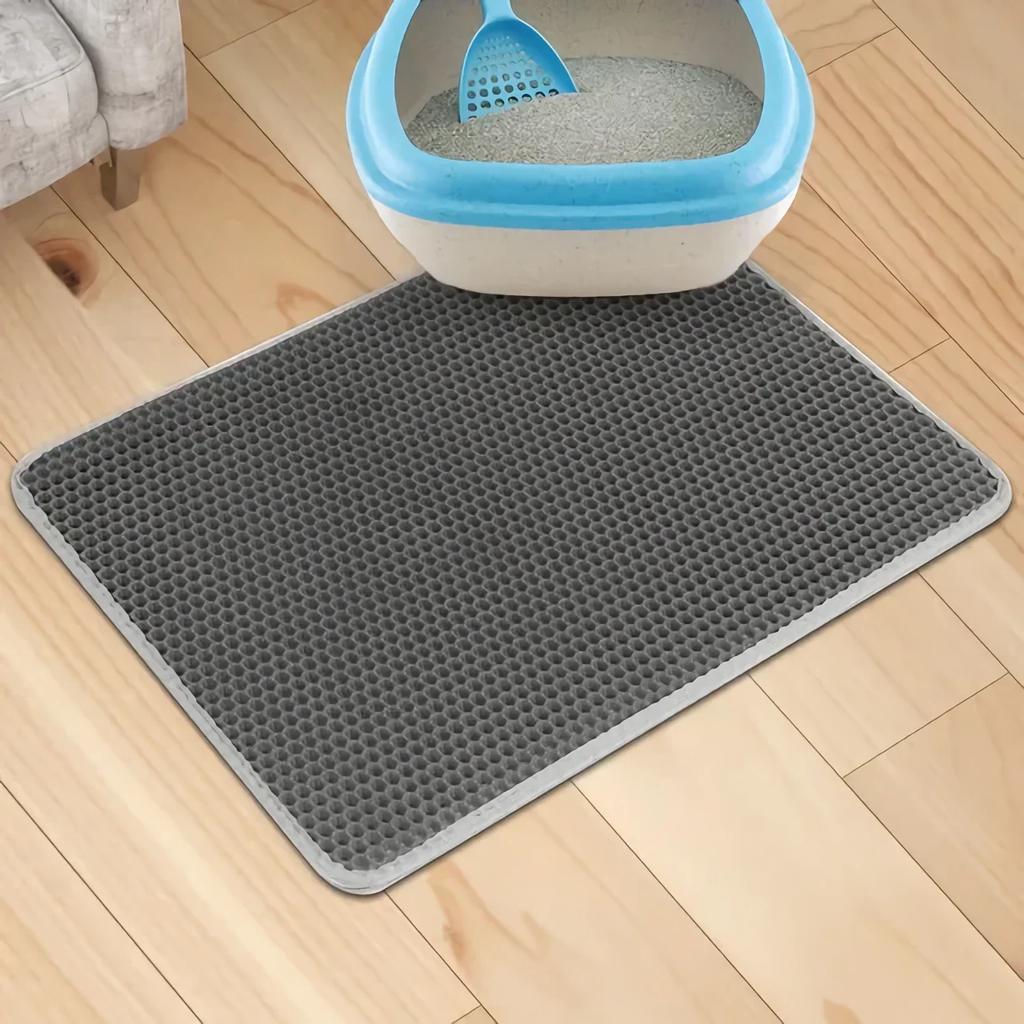 Waterproof Pet Cat Litter Mat Double Layer EVA Foldable Litter Trapping Carpet Bed Pads for Cats Pet Cleaning Supplies