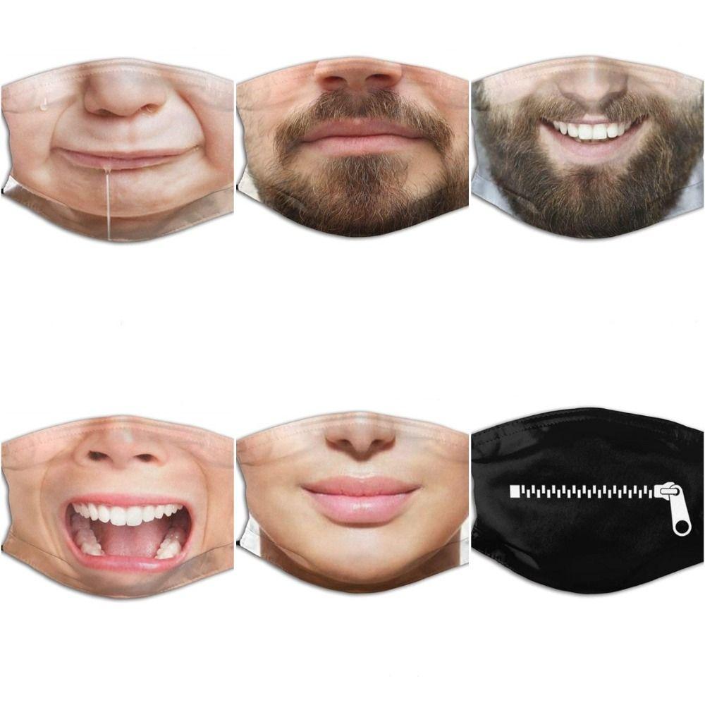 Facial Expression Funny Printed Mask Personality Party Cosplay Mask  Cycling