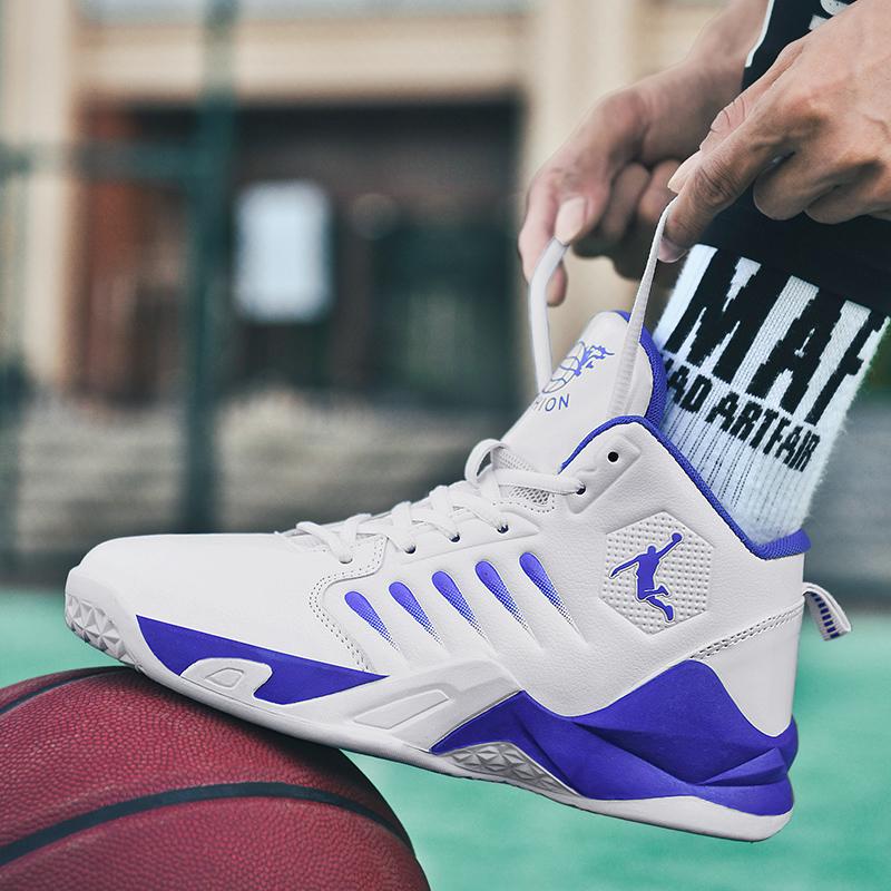 Высокие баскетбольные кроссовки, мужские уличные кроссовки, мужские износостойкие туфли на воздушной подушке, дышащая спортивная обувь, парная обувь унисекс