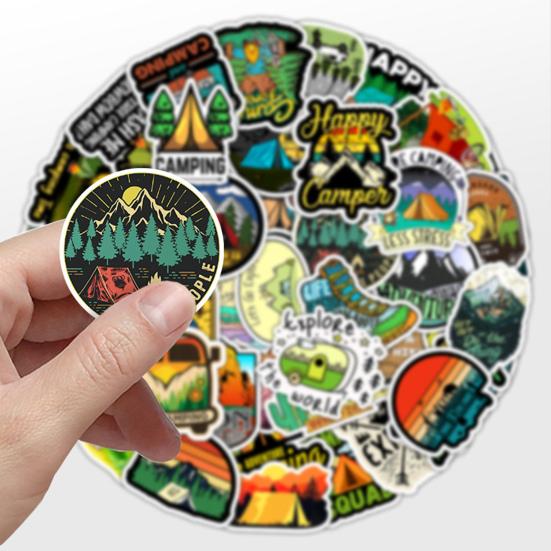 50 шт., наклейки в стиле граффити, водонепроницаемые, многоразовые, украшают ПВХ, бутылку с водой для багажа, уличные наклейки для кемпинга, для скрапбукинга