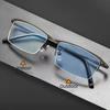 Trendy Men's Business Photochromic Myopia Sunglasses Unisex Fashion Anti-blue Light Near Sight Eyewear Minus Diopter Eyeglasses