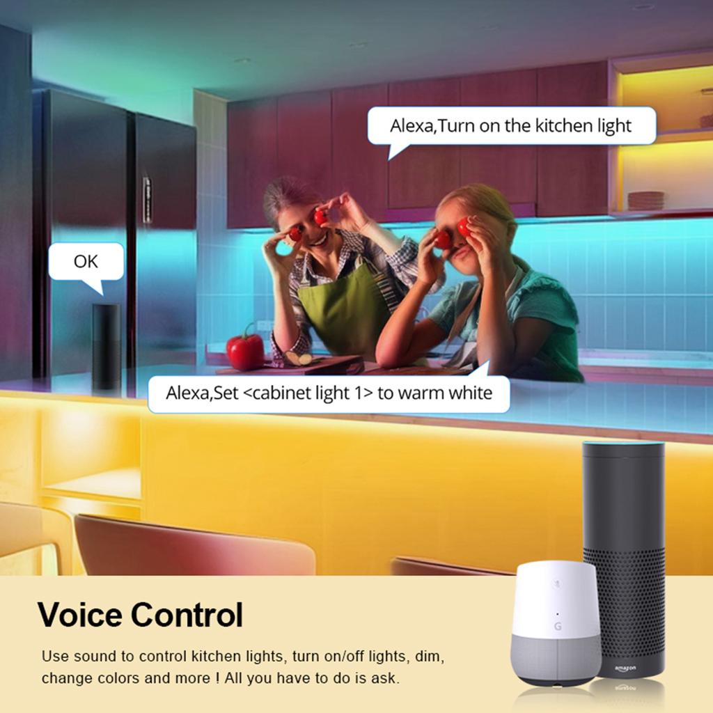 Tuya Smart Life WiFi Светодиодная неоновая лента 12 В Управление через приложение Светодиодная неоновая лента Кухня Комната Домашний декор Работает с Alexa Google Home