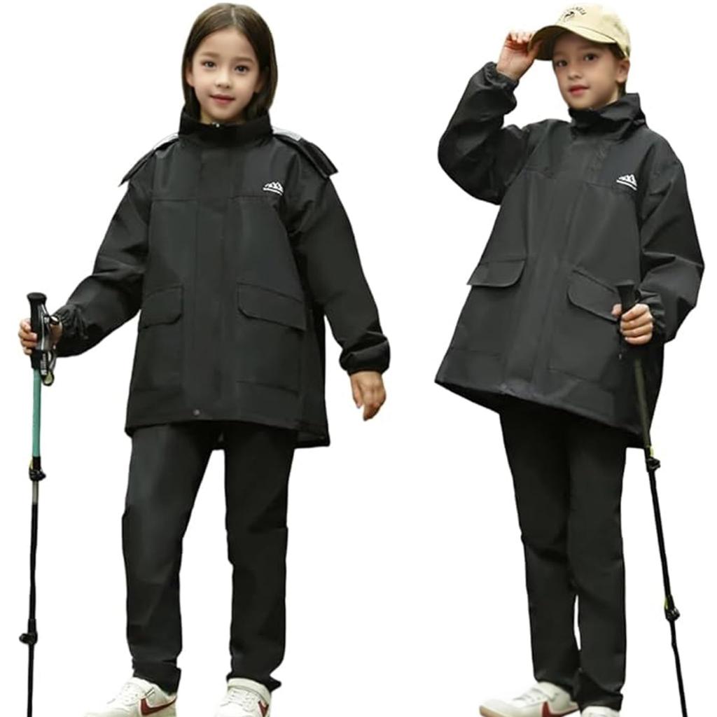 sunyhom Raincoat for Girls and Perfect for School Camping and Suitable for and School Entrance Waterproof and with Storage for Elementary and Junior