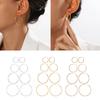 Stainless Steel Earrings Elegant Round Earring Eye Catching Hoop Earrings Women Girl Geometric Earwear Accessories
