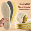 Breathable Anti-Odor Latex Wool Insoles: Soft, Thick, Sweat-Absorbent Fleece for Winter Comfort